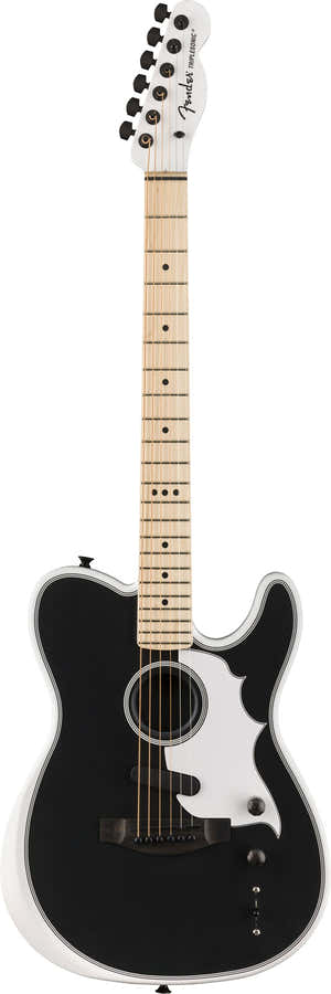 Telecaster Acoustasonic Triplesonic Jack White Satin Arctic White With Black Top Refurbished