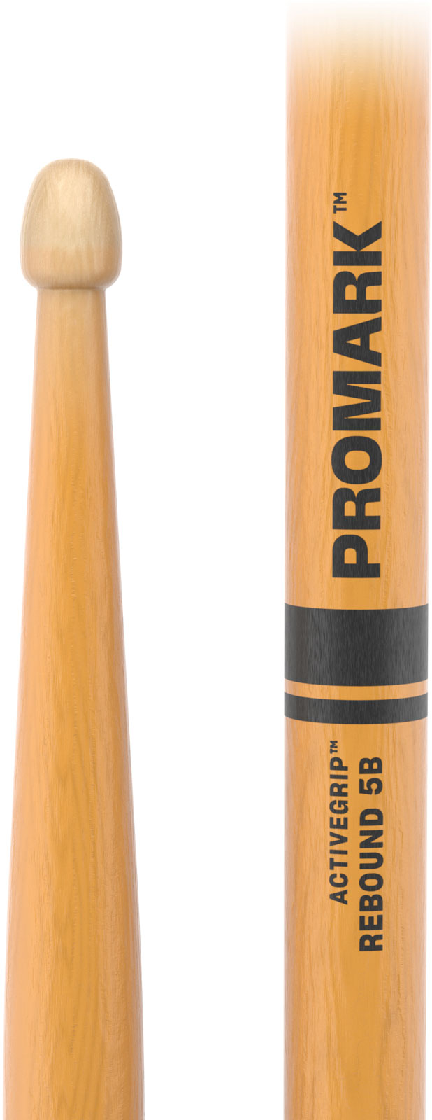 R5BAGC - Rebound 5B ActiveGrip Clear Hickory Drumstick Acorn Wood Tip
