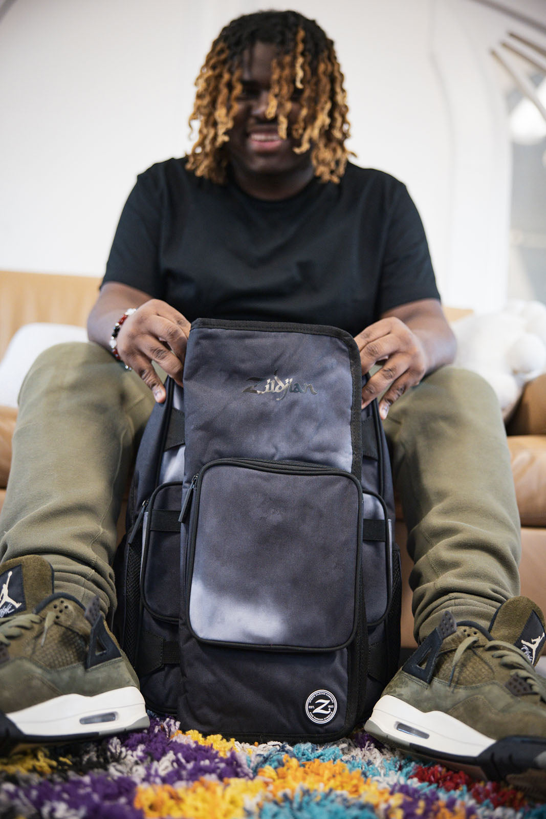 Student Backpack Black Rain Cloud