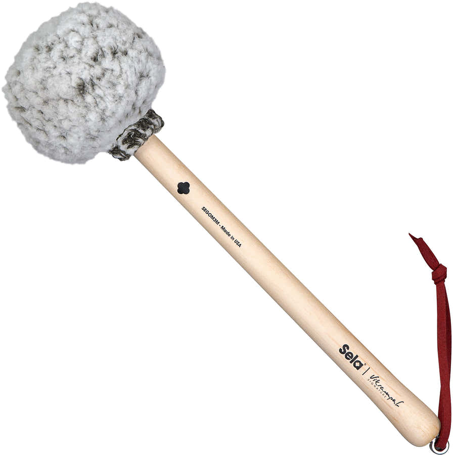 Gong Mallet Vikrampal Natural Balance - Medium, Frosted Olive