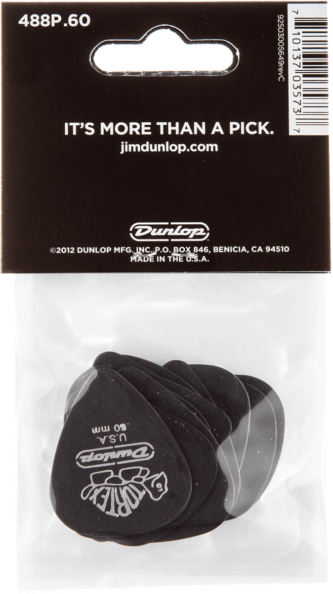 12 x 0,60mm Tortex Pitch Black