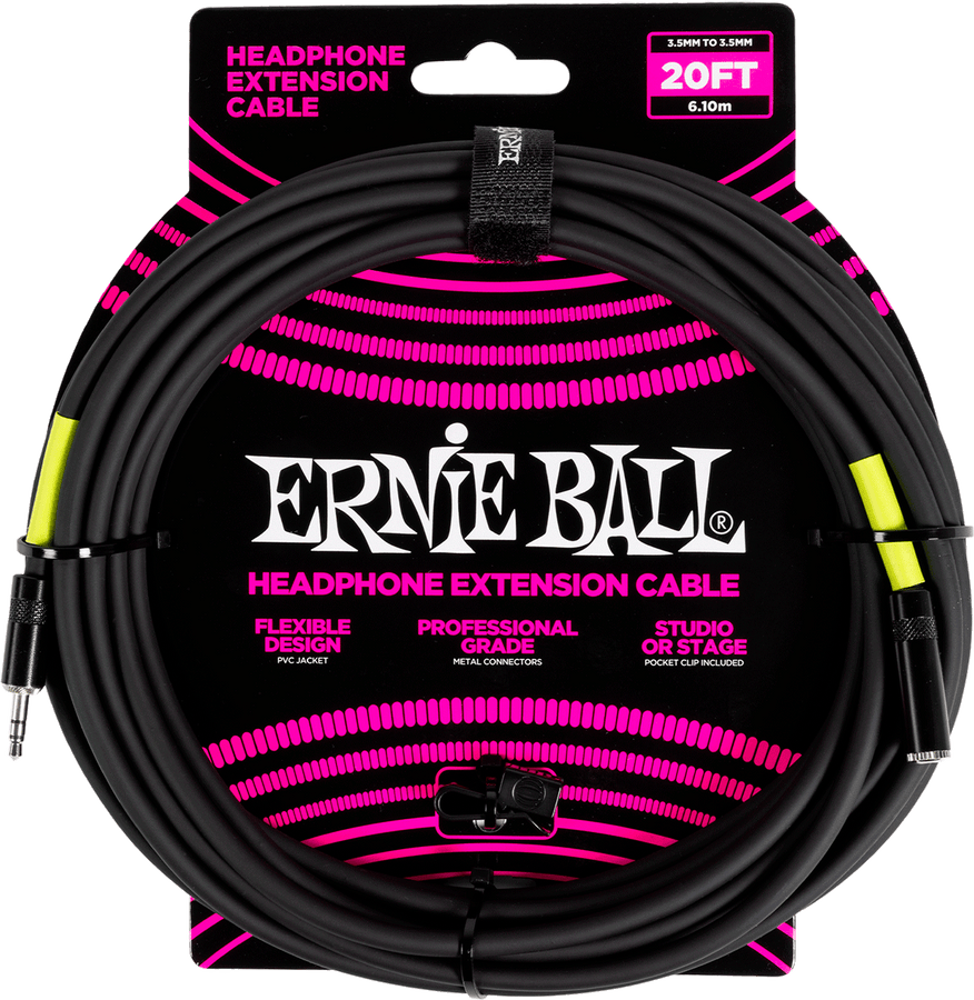 Effects Stereo Mini-Jack To Mini-Jack Extension 6M Black