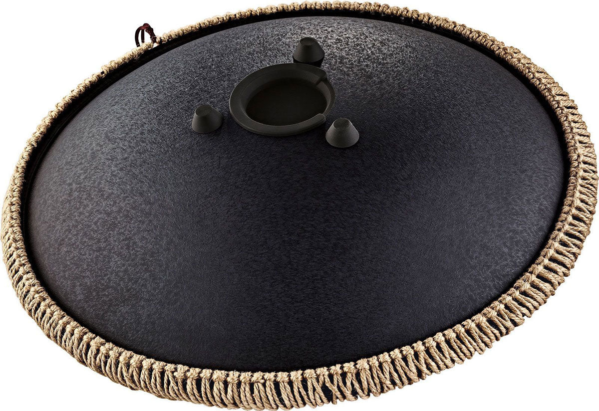 SONIC ENERGY OCTAVE STEEL TONGUE DRUM BLACK ENGRAVED FLORAL DESIGN D KURD