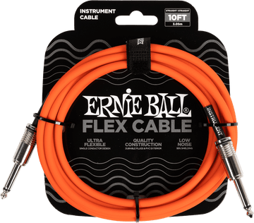 INSTRUMENT CABLES FLEX JACK/JACK 3M ORANGE