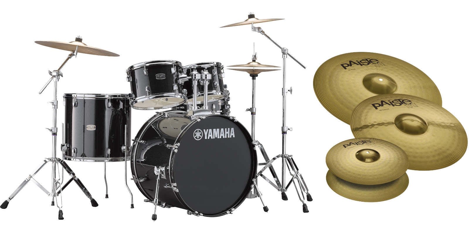 Rydeen 22 Black Glitter + HW680W + Paiste 101