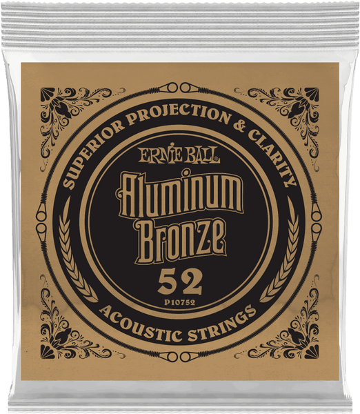 Ernie Ball .052 ALUMINUM BRONZE WOUND ACOUSTIC GUITAR STRINGS
