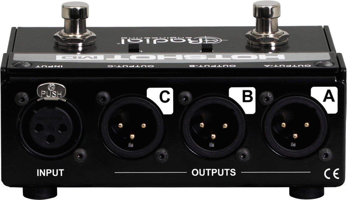HOTSHOT-MD Microphone switcher with 3 outputs