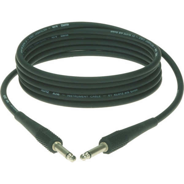 Klotz KIK INSTRUMENT CABLE BLACK 1,5M JACK 2P - JACK 2P METAL