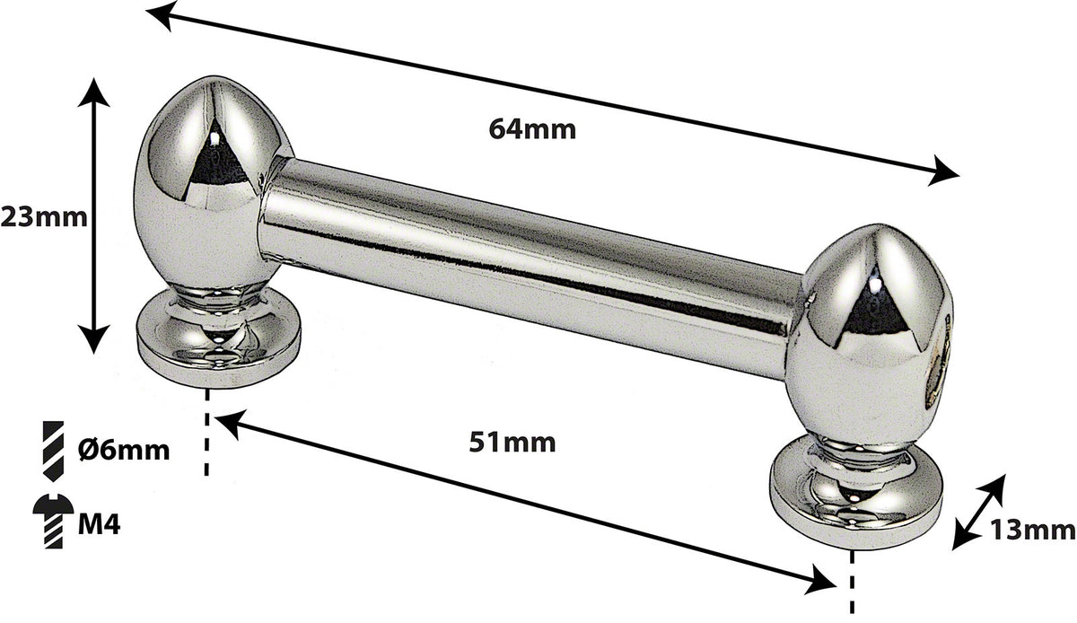 TL7D51 - TUBE LUG - 51MM - DOUBLE ENDED (X1)