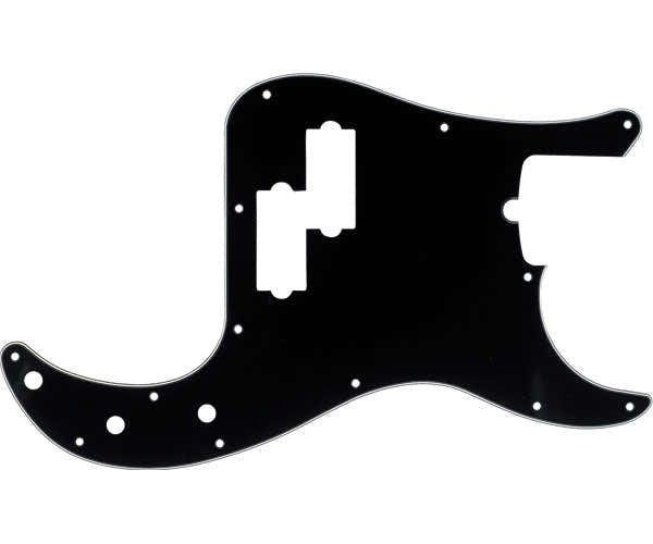 Precision Bass 13-Hole Mount Pickguard (With Truss Rod Notch) Black 3-Ply