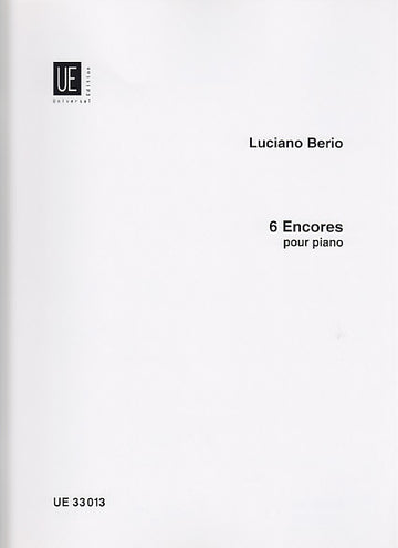 Berio L. - 6 Encores - Piano
