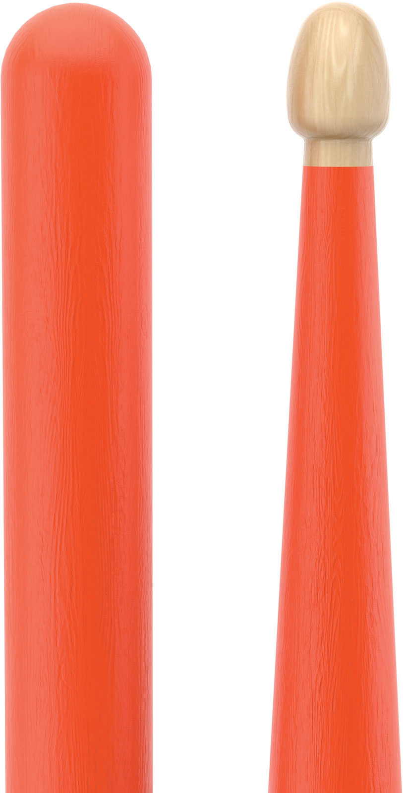 RBH565AW-ORANGE - Rebound 5A Painted Orange Hickory Drumstick Acorn Wood Tip