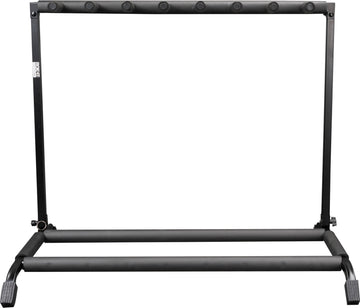 Foldable and retractable rack for 7 guitars