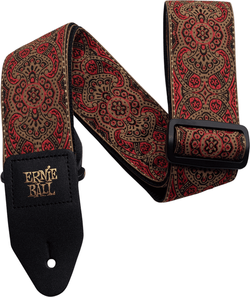 Ernie Ball STRAP JACQUARD CRIMSON PAISLEY