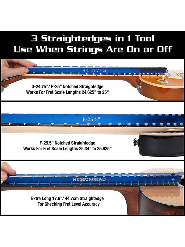 MN821 TRI-BEAM 3-IN-1 - MEASURING SCALE FOR PLANNING FINGERBOARD AND FRETS