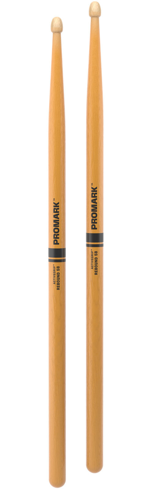 R5BAGC - Rebound 5B ActiveGrip Clear Hickory Drumstick Acorn Wood Tip