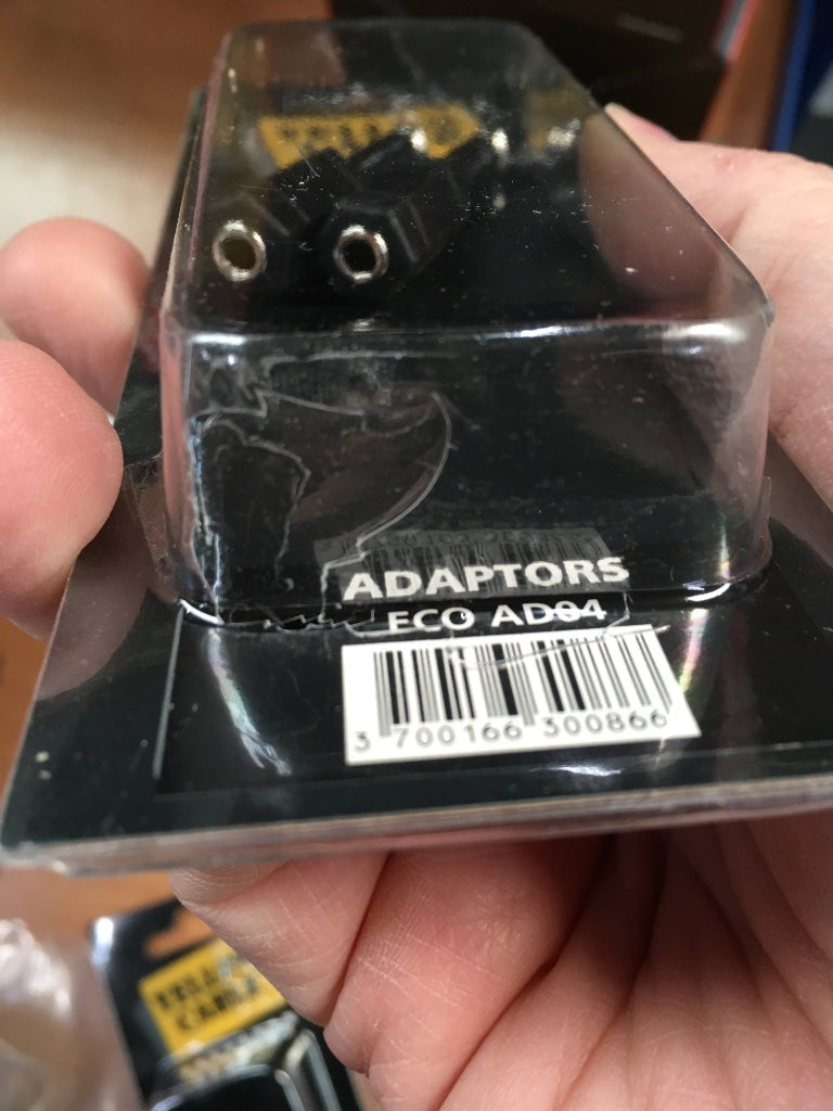 Yellow Cable AD04 Adapter Jack Male Stereo Jack Female 3.5 MM - 2-Pack - B-Stock