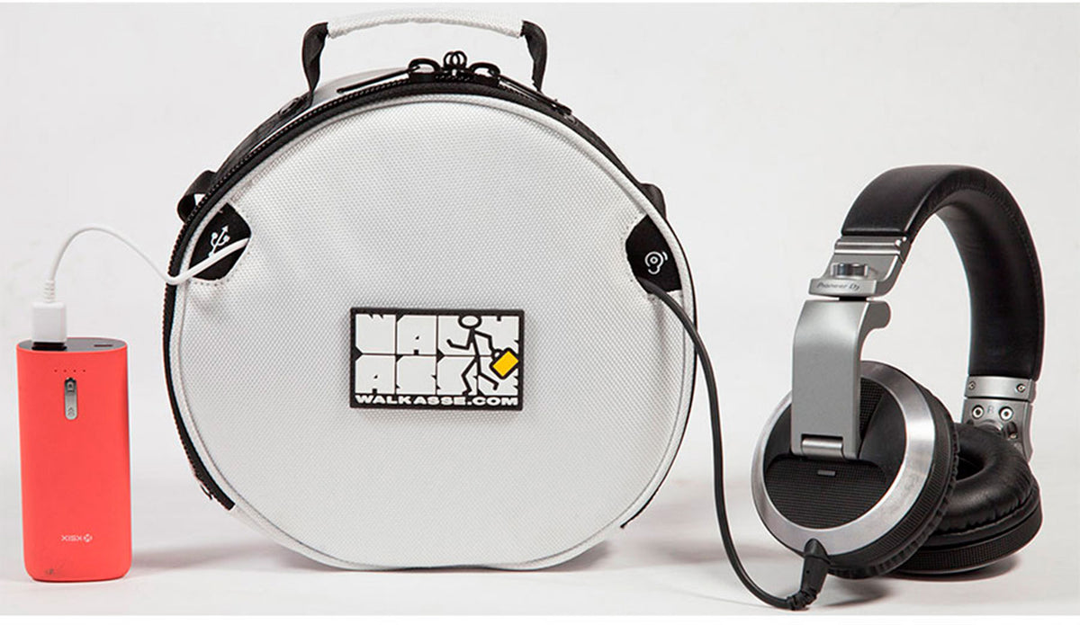 White Headphone Bag