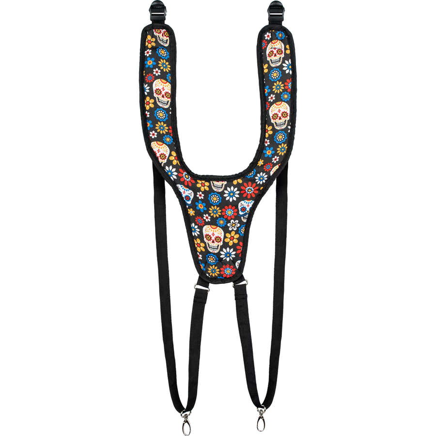 MDJS1DA PERCUSSION DESIGNER DJEMBE STRAP DAY OF THE DEAD