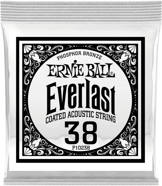 Ernie Ball .038 EVERLAST COATED PHOSPHOR BRONZE ACOUSTIC GUITAR STRINGS