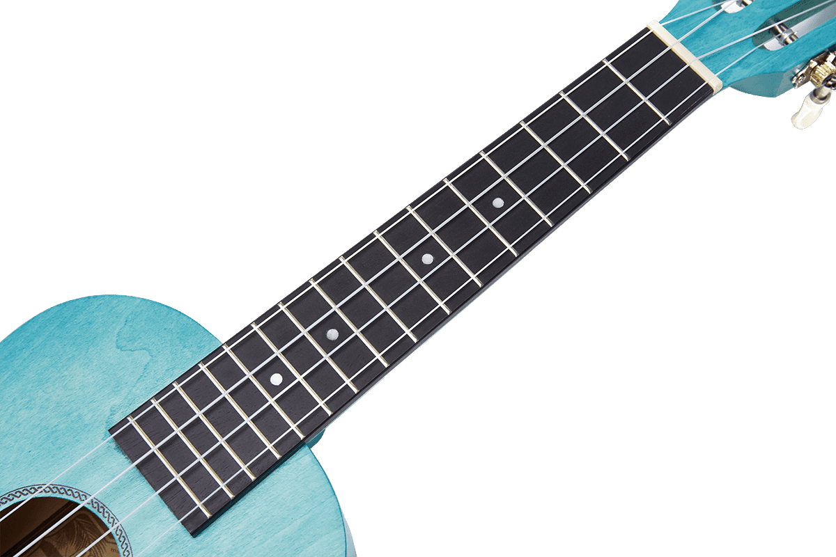 Island Concert Ukulele Aqua Blue + Cover