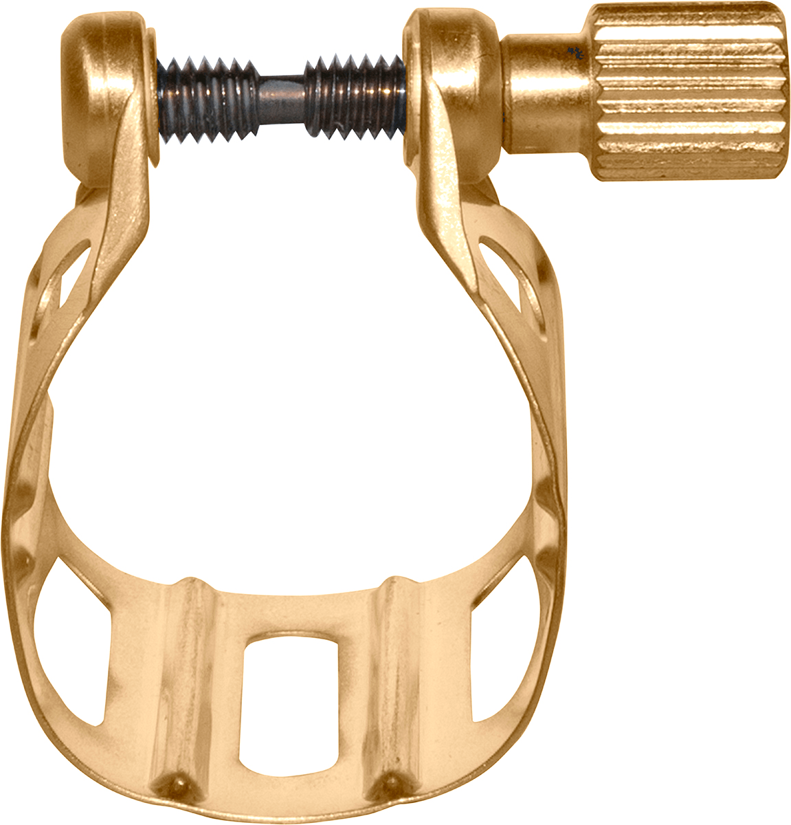 GOLD PLATED JAZZ LIGATURE - ALTO/TENOR SAX METAL MOUTHPIECE