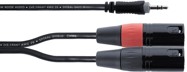 Y-CABLE STEREO MINI JACK / 2 XLR MALE 1.5 M