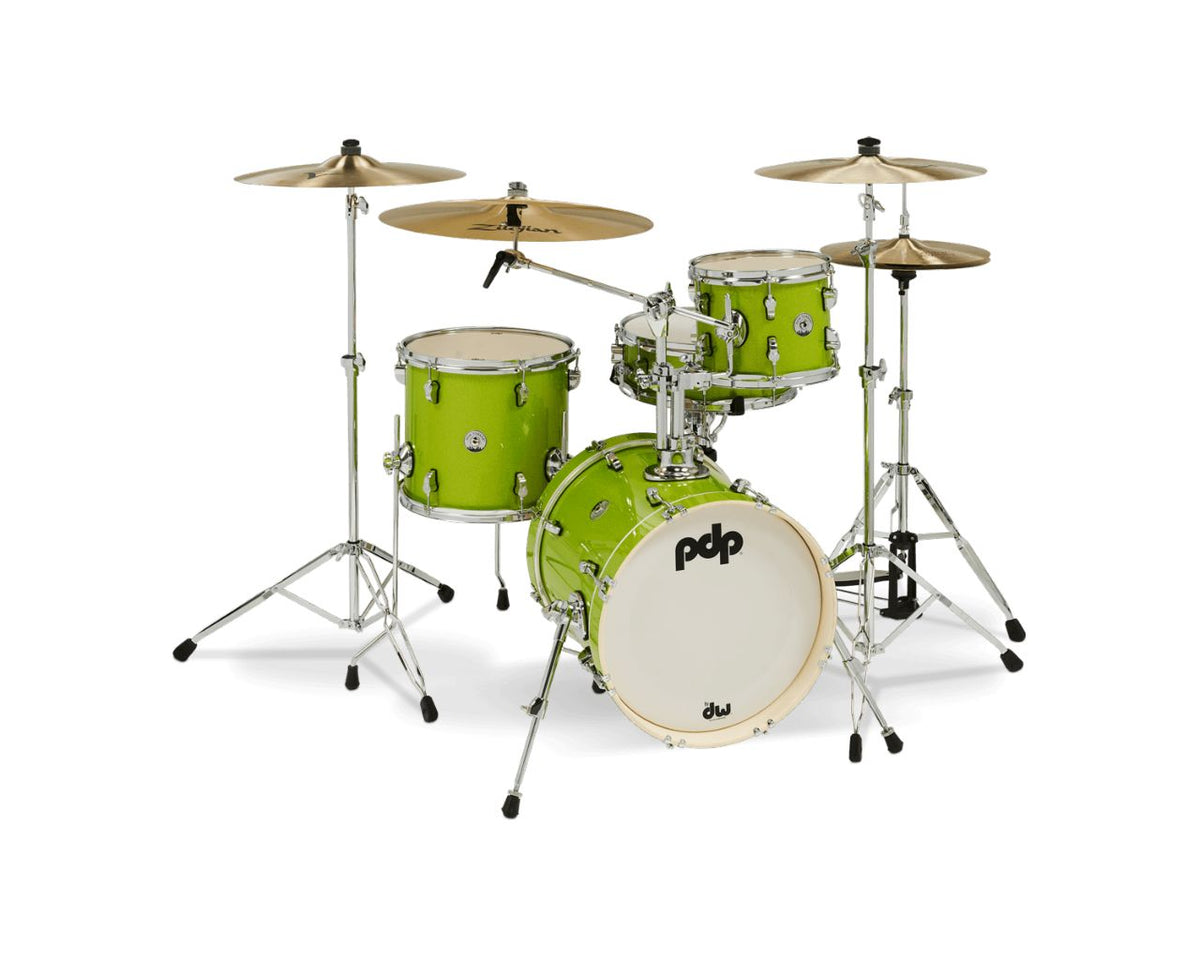 ELECTRIC GREEN SPARKLE SHELL SET NEW YORKER PDNY1604EL