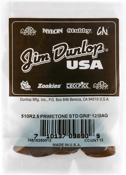 Dunlop 12 x 2,50mm Primetone Standard Grip