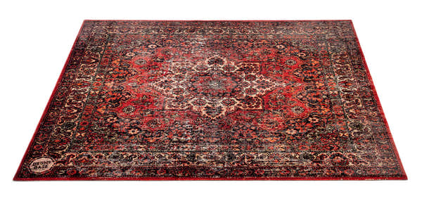 Drum N Base VP185-ORD - VINTAGE PERSIAN STAGE / DRUM MAT 1.85 X 1.60M ANTI-SLIP - ORIGINAL RED