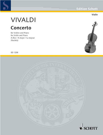 VIVALDI ANTONIO - CONCERTO IN A MAJOR OP. 4/5 RV 347 - VIOLIN STRING ORCHESTRA AND ORGAN