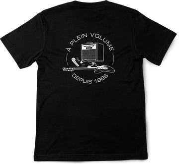Black T-Shirt White Classic Logo M-Size