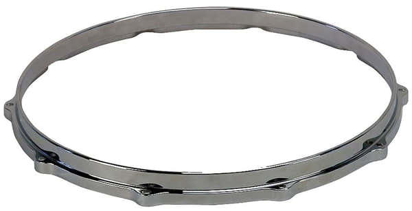 14" 10 EARS CAST IRON HOOPING FOR SNARE DRUM CHROME
