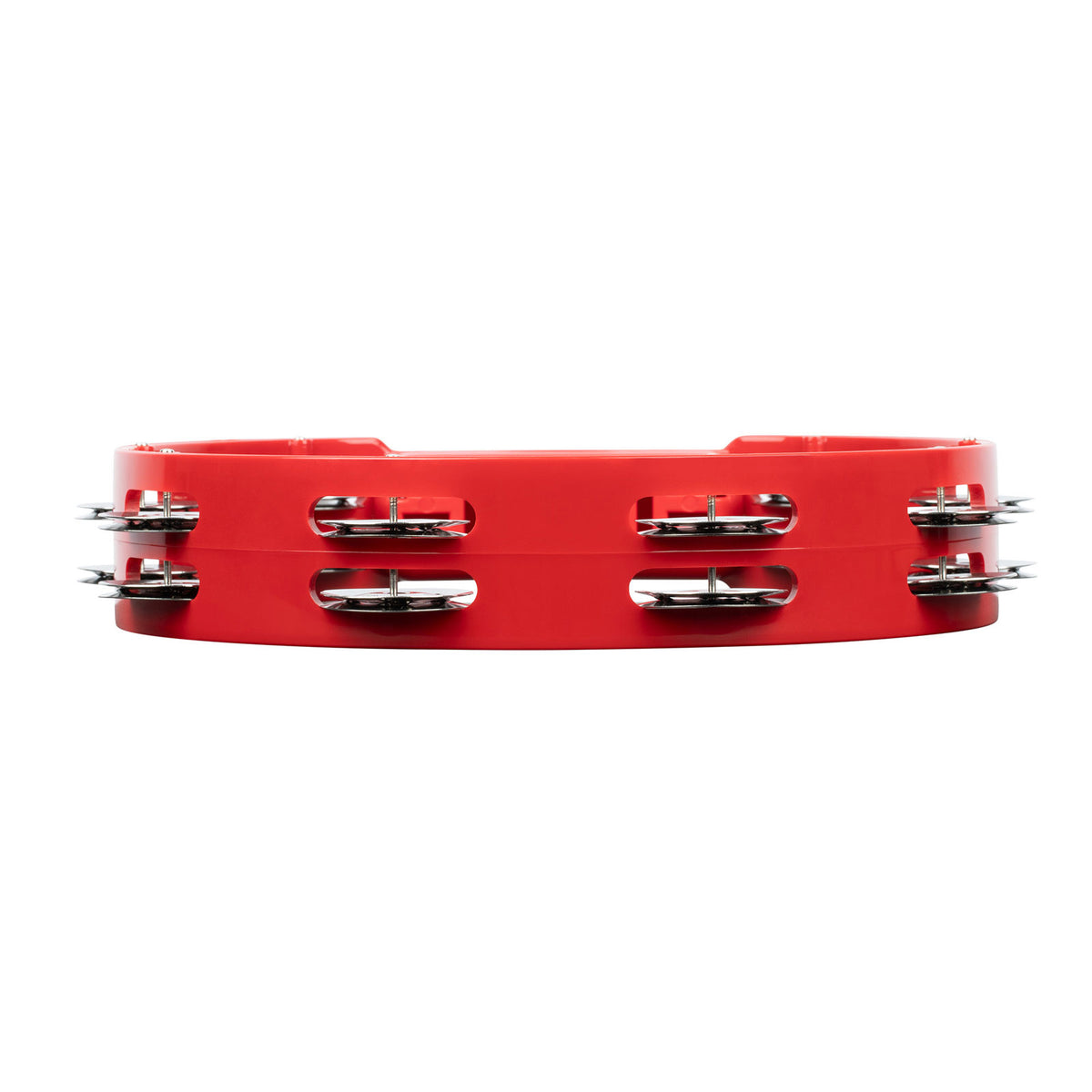 HTT10R - Tambourine ABS Red 25CM 1 Row of Cymbals