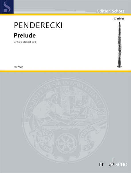 Schott Penderecki K. - Prelude - BB Clarinet