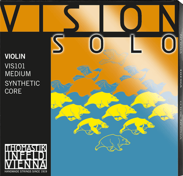 4/4 VISION SOLO VIOLIN SET STRINGS D SILVER VIS101