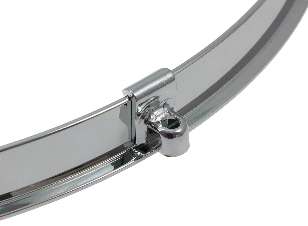 HSFL23-12BK - 12" BLACK 2.3MM STEEL SINGLE FLANGE DRUM HOOP