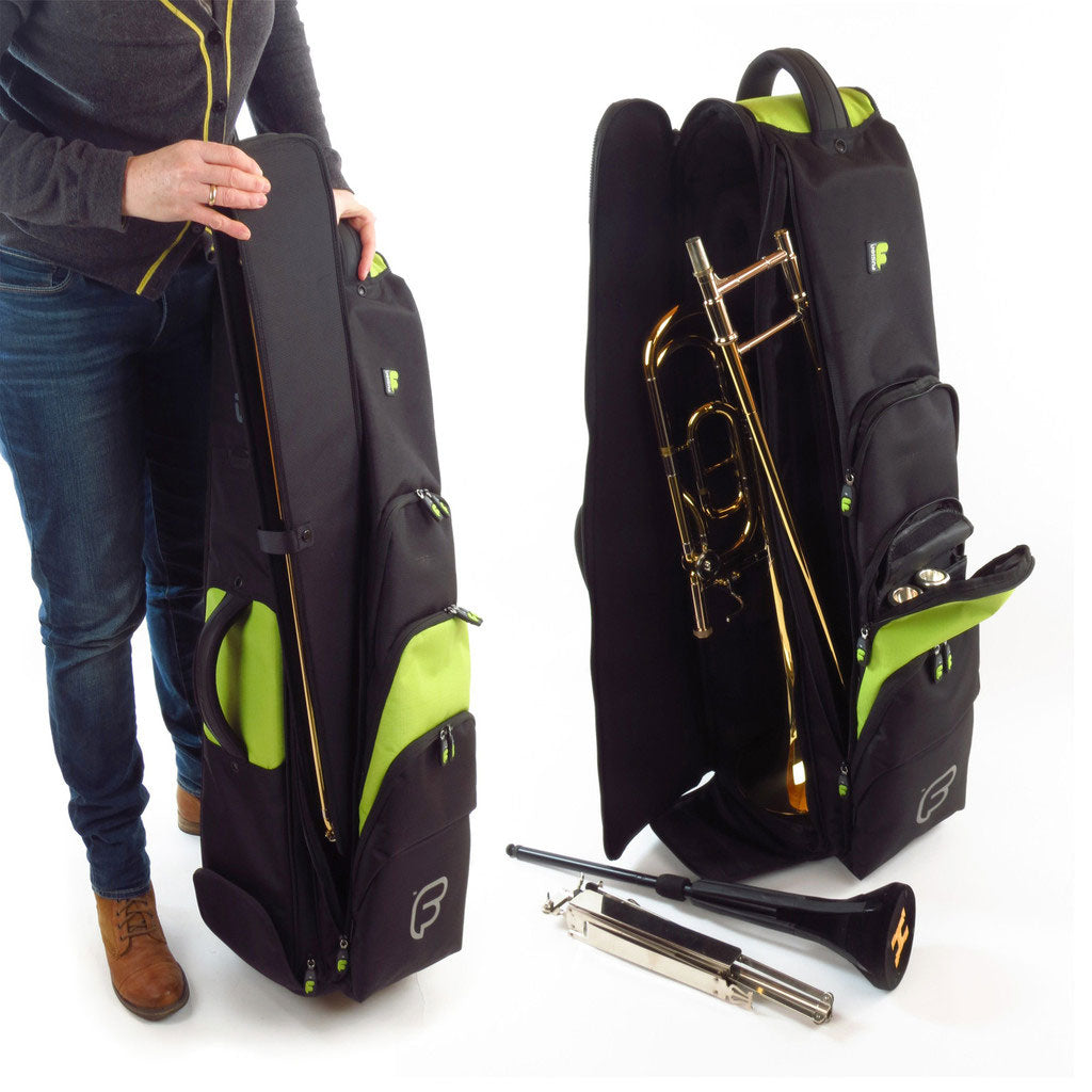 Premium Black/Green Bass Trombone Case