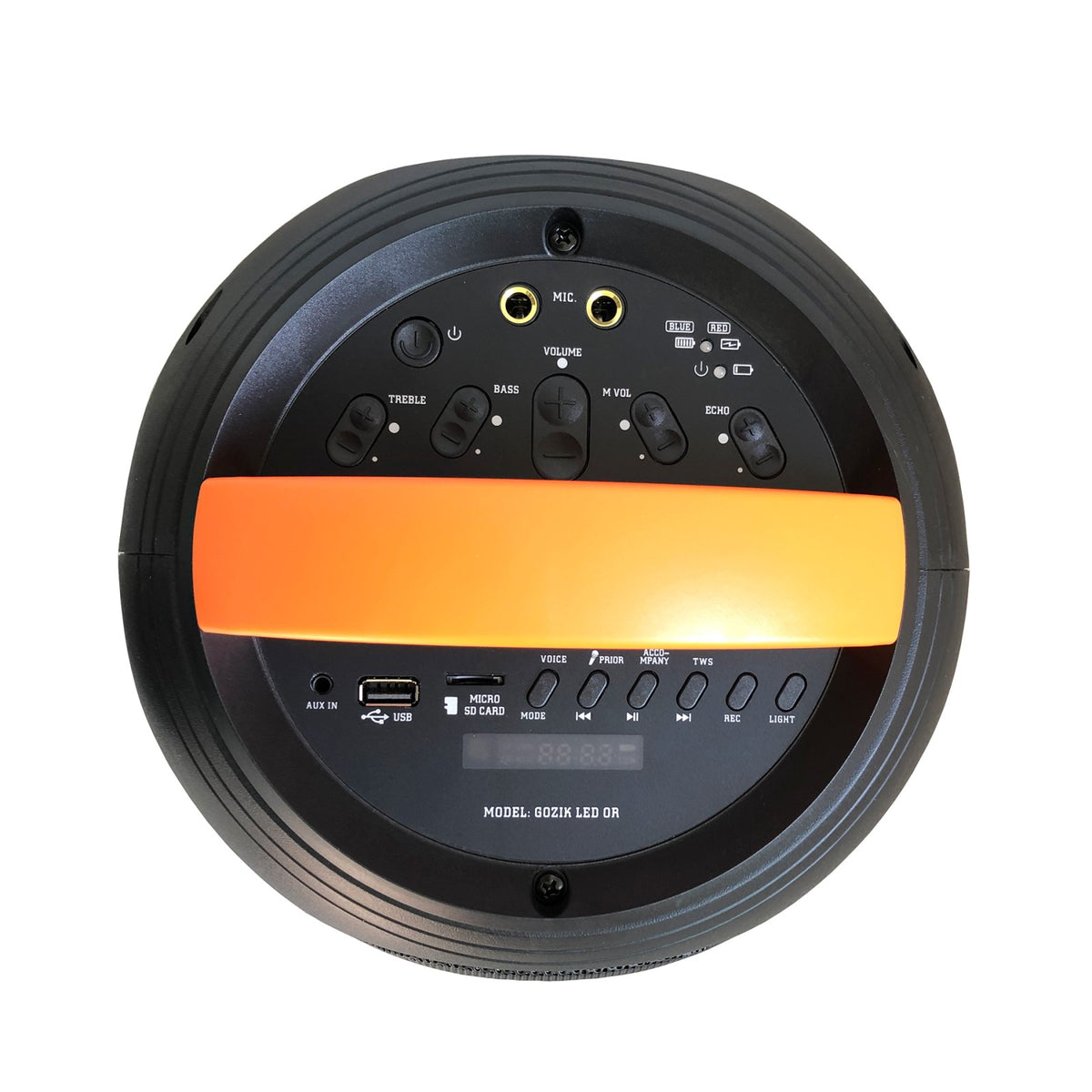 GOZIK LED ORANGE - PORTABLE LED SOUND SYSTEM