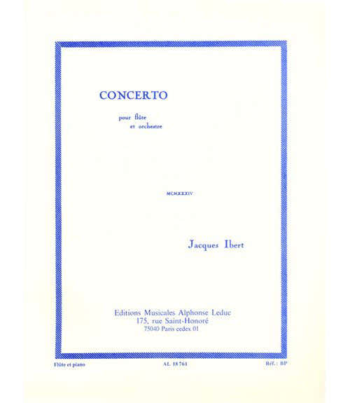 Leduc Ibert Jacques - Concerto Pour Flute