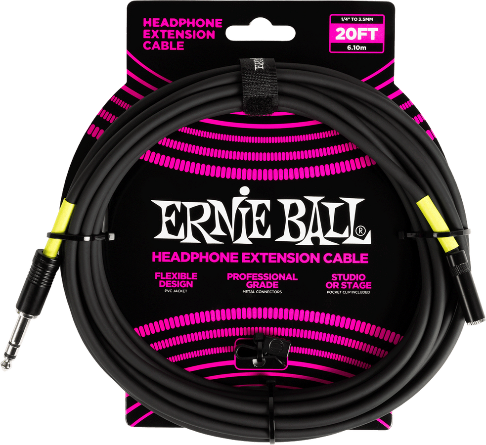 Effects Stereo Jack To Mini-Jack Extension 6M Black