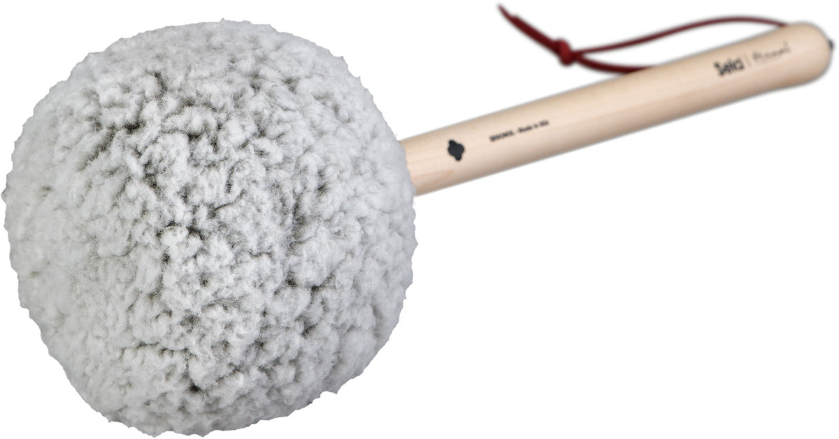 Gong Mallet Vikrampal Natural Balance - Large, Frosted Olive