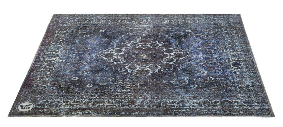 VP130-BLU VINTAGE PERSIAN STAGE DRUM MAT 1.30 X 0.90M ANTI-SLIP BLUE