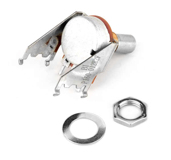 250K 15A Snap-In Style Solid Shaft Audio Taper Potentiometer