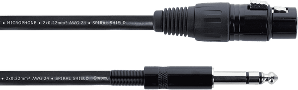 AUDIO CABLE XLR FEMALE / STEREO JACK - 1.5 M