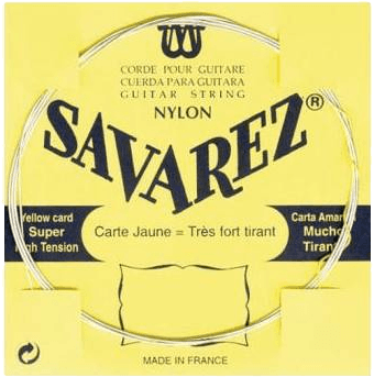 Savarez 521J E-1 Yellow Card Extra Heavy Tension (Unit)