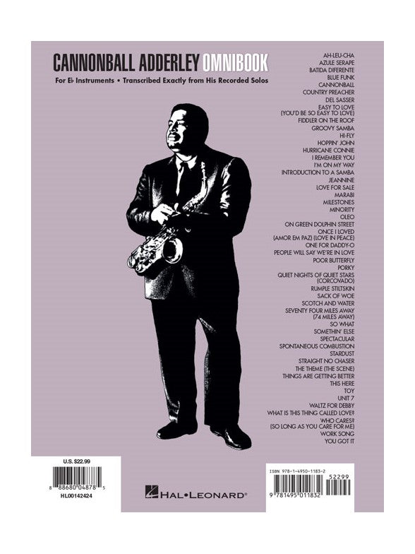 Cannonball Adderley - Omnibook (eb Instruments)