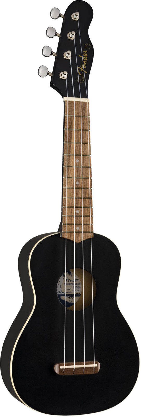 Venice Soprano Ukulele WN Black