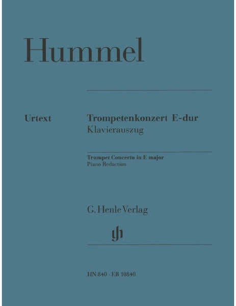 Edition Breitkopf Hummel Johann Nepomuk - Trompetenkonzert E-dur - Trompette And Piano