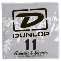 Dunlop ELECTRIC STRINGS NICKEL PLATED STEEL UNIT SOLID STEEL 011